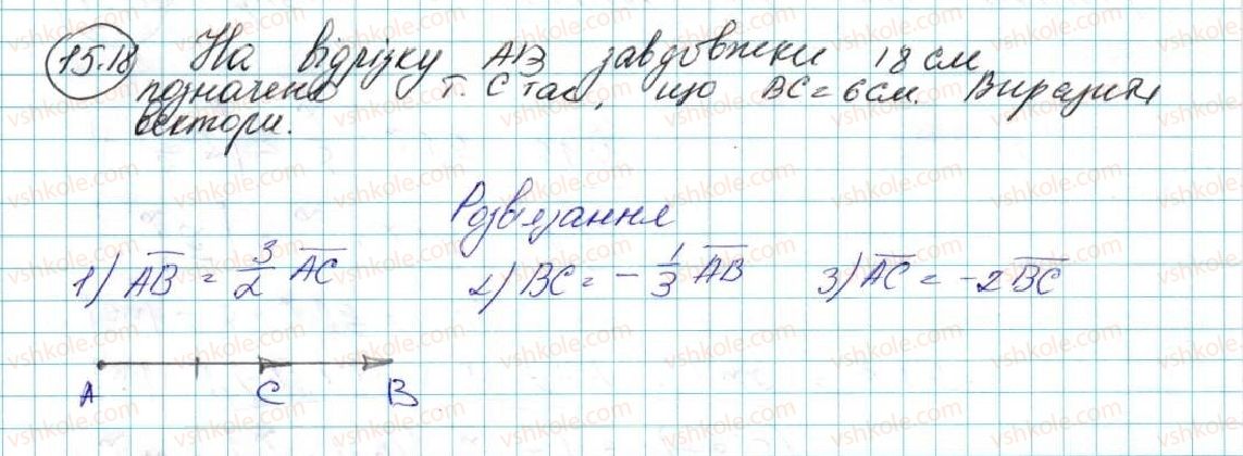 фото задание 18 - 15. множення вектора на число - § 4. вектори