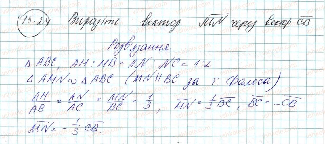 фото задание 24 - 15. множення вектора на число - § 4. вектори
