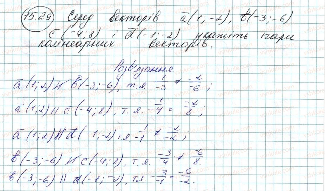 фото задание 29 - 15. множення вектора на число - § 4. вектори
