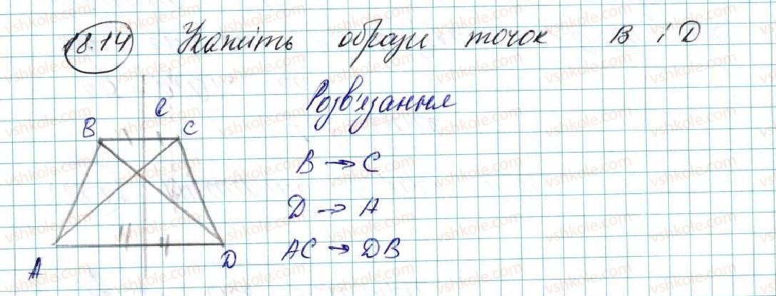 фото задание 14 - 18. осьова симетрія - § 5. геометричні перетворення