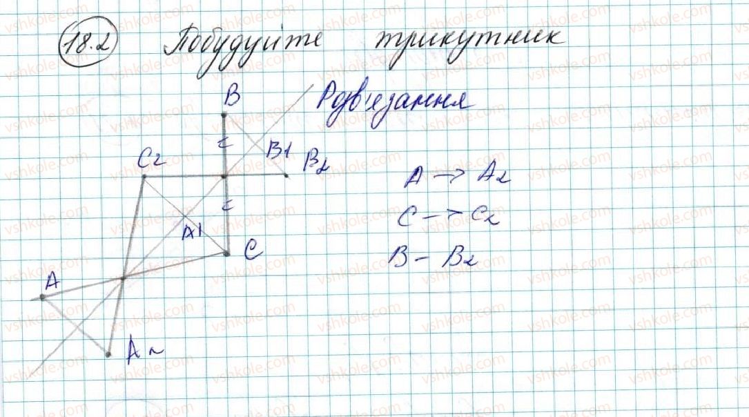 фото задание 2 - 18. осьова симетрія - § 5. геометричні перетворення