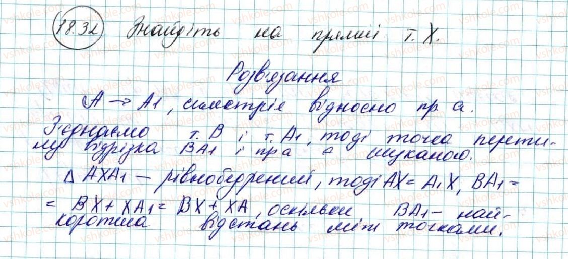 фото задание 32 - 18. осьова симетрія - § 5. геометричні перетворення