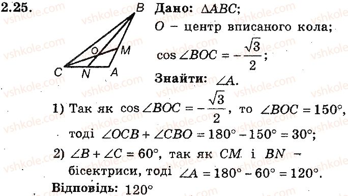 фото задание 25 - 2. синус, косинус, тангенс і котангенс кута від 0° до 180° - § 2. розв’язування трикутників