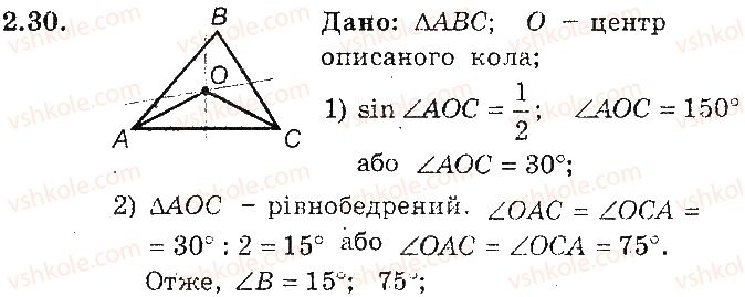 фото задание 30 - 2. синус, косинус, тангенс і котангенс кута від 0° до 180° - § 2. розв’язування трикутників