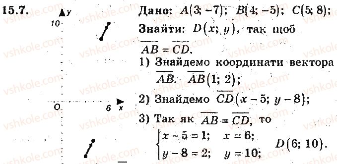 фото задание 7 - 15. координати вектора - § 5. вектори