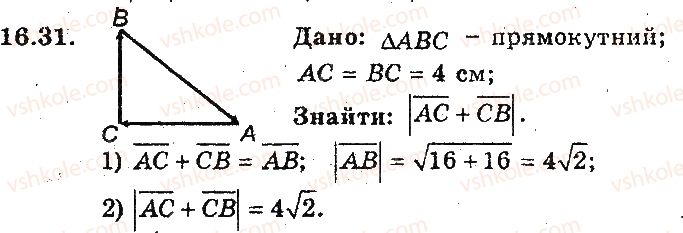 фото задание 31 - 16. додавання і віднімання векторів - § 5. вектори