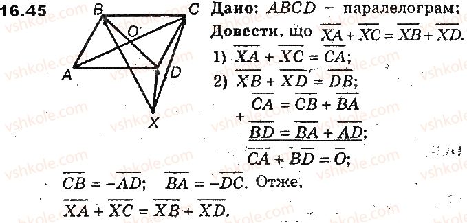 фото задание 45 - 16. додавання і віднімання векторів - § 5. вектори
