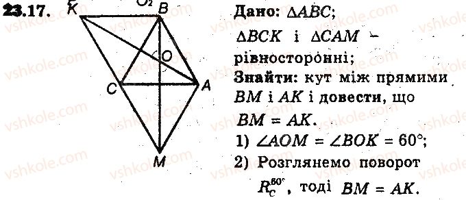 фото задание 17 - 23. поворот - § 6. перетворення фігур