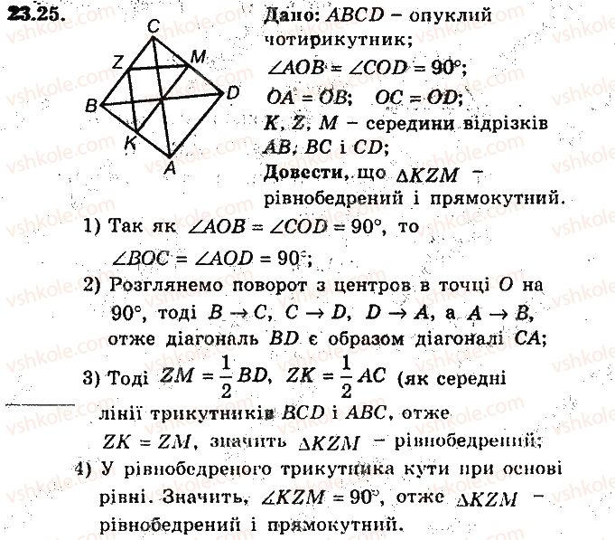 фото задание 25 - 23. поворот - § 6. перетворення фігур