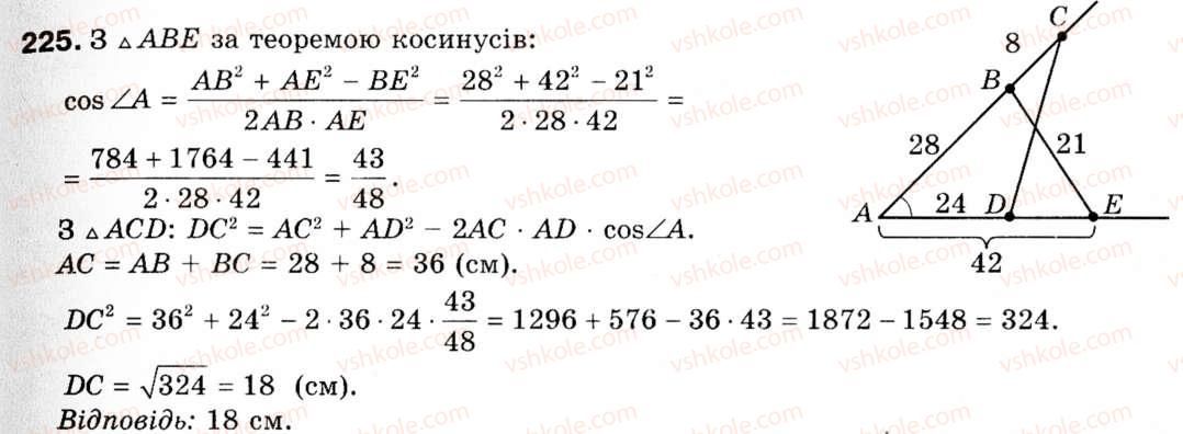 фото задание 225 - 6. правильні многокутники та їх властивості - § 2. правильні многокутники