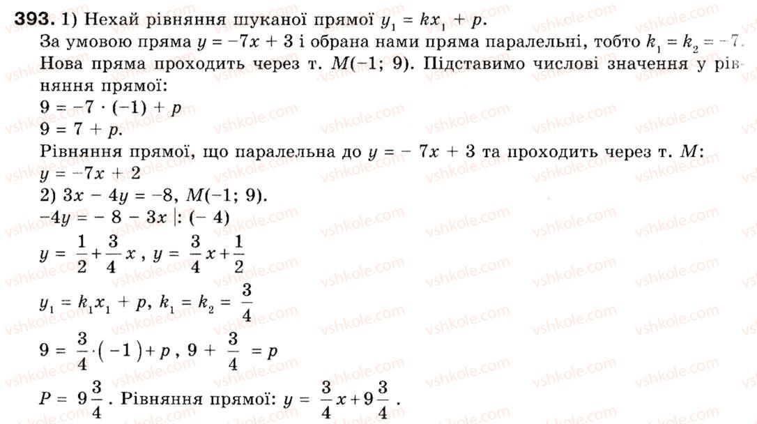фото задание 393 - 11. кутовий коефіцієнт прямої - § 3. декартові координати на площині
