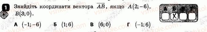 фото задание 1 - варіант 1 - контрольна робота № 2. вектори на площині - контрольні роботи