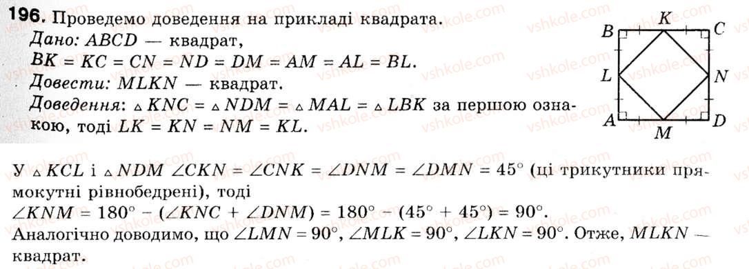 фото задание 196 - § 6. вписане і описане коло правильного многокутника - розділ 2. правильні многокутники