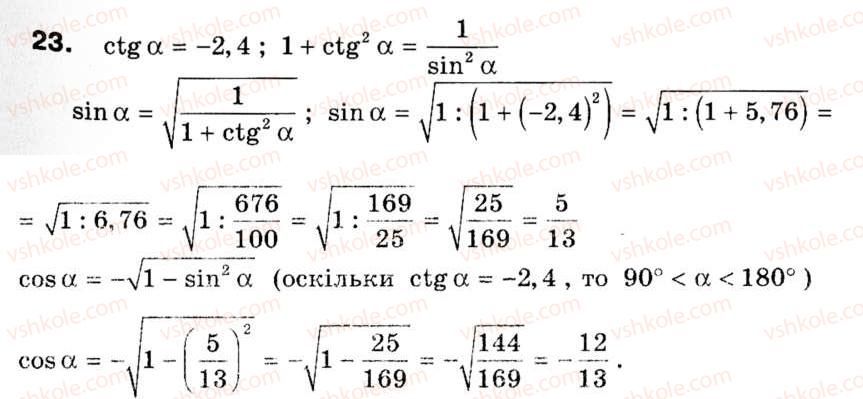 фото задание 23 - § 1. тригонометричні функції кутів від 0° до 180° - розділ 1. розв'язування трикутників