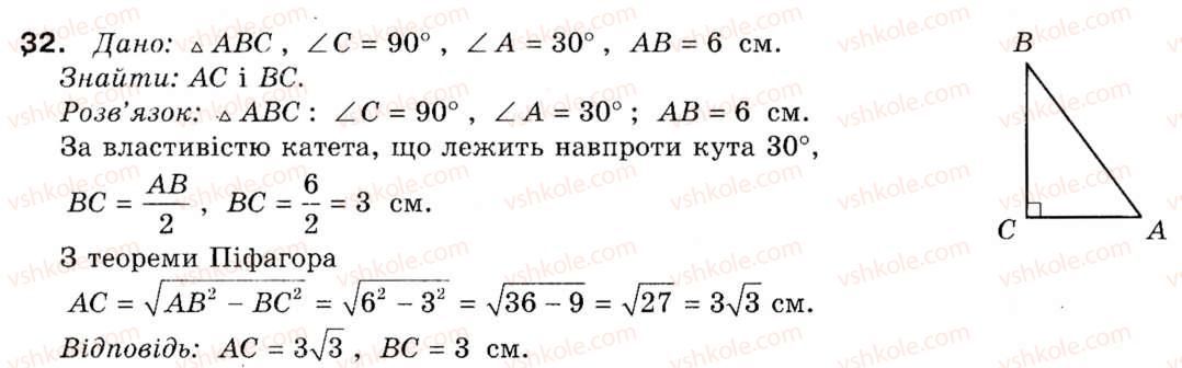 фото задание 32 - § 1. тригонометричні функції кутів від 0° до 180° - розділ 1. розв'язування трикутників