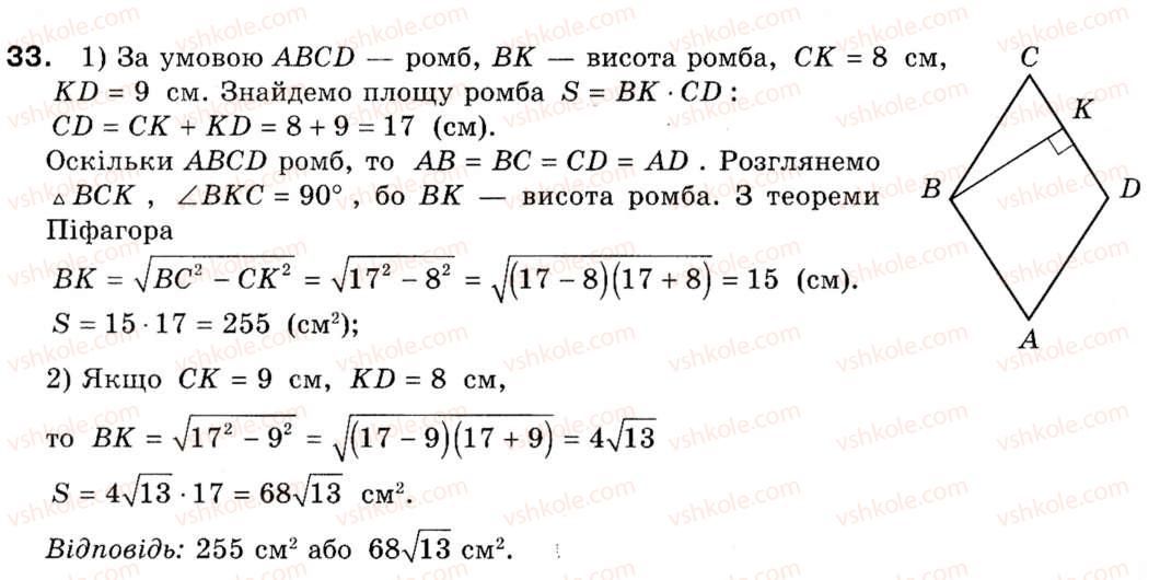 фото задание 33 - § 1. тригонометричні функції кутів від 0° до 180° - розділ 1. розв'язування трикутників