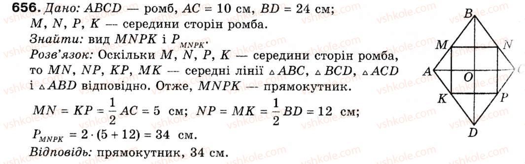 фото задание 656 - § 18. множення вектора на число. скалярний добуток векторів - розділ 5. вектори на площині