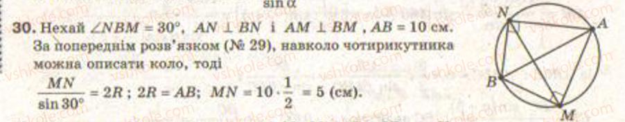 фото задание 30 - завдання 6 - § 5. теорема синусів - розділ 1. координатна площина. тригонометричні функції кутів від 0° до 180°. розв’язування трикутників
