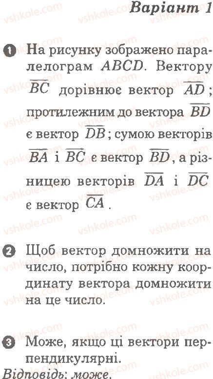 фото задание в1 - картка контролю теоретичних знань 6 - вектори на площині - частина 1. поточний контроль знань