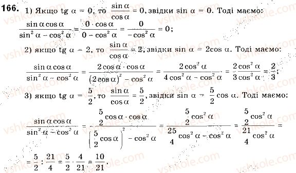фото задание 166 - § 4. основні тотожності для sin, cos, tg - розділ 1. метод координат на площині