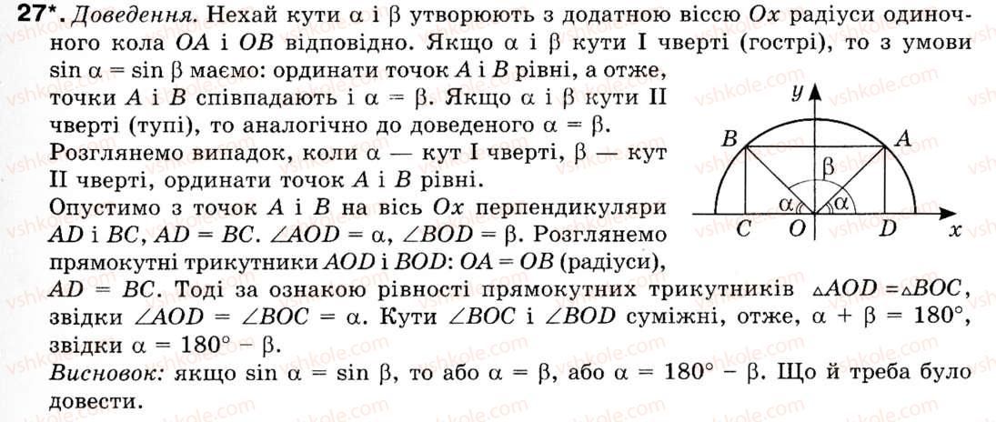 фото задание 27 - § 1. синус, косинус і тангенс кутів від 0° до 180° - розділ 1. розв'язування трикутників