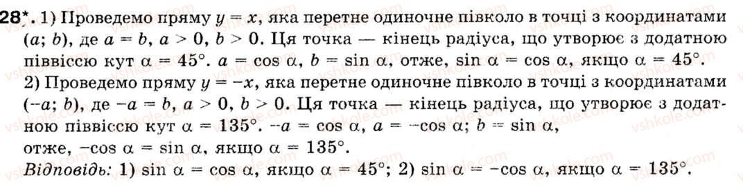 фото задание 28 - § 1. синус, косинус і тангенс кутів від 0° до 180° - розділ 1. розв'язування трикутників