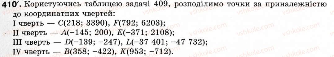 фото задание 410 - § 12. декартові координати на площині - розділ 3. декартові координати на площині