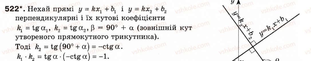 фото задание 522 - § 15. рівняння прямої - розділ 3. декартові координати на площині