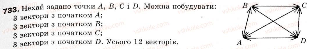 фото задание 733 - § 22. поняття вектора - розділ 5. вектори на площині