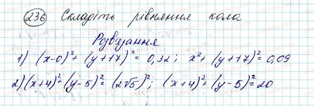 фото задание 236 - вправи для повторення розділу 1 - розділ 1. метод координат на площині
