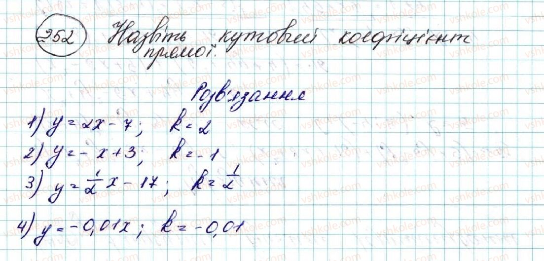 фото задание 252 - вправи для повторення розділу 1 - розділ 1. метод координат на площині