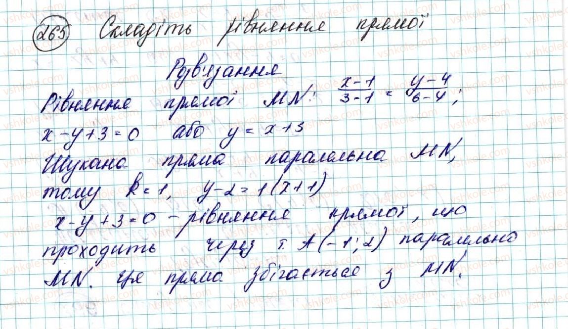 фото задание 265 - вправи для повторення розділу 1 - розділ 1. метод координат на площині