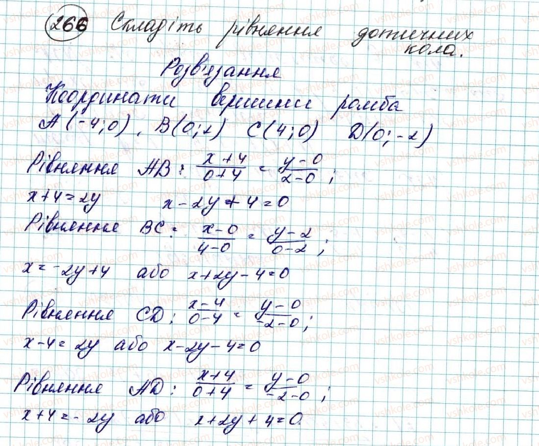 фото задание 266 - вправи для повторення розділу 1 - розділ 1. метод координат на площині