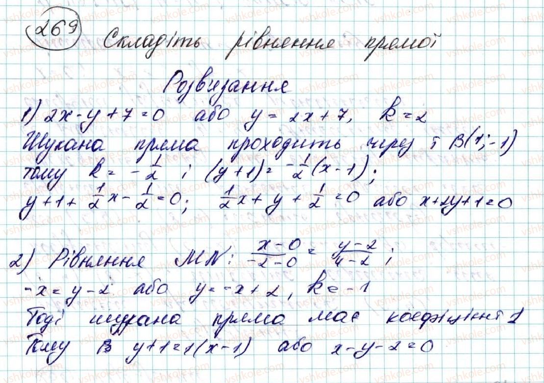 фото задание 269 - вправи для повторення розділу 1 - розділ 1. метод координат на площині