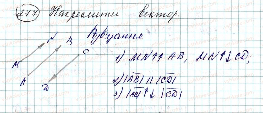 фото задание 277 - § 6. вектор. модуль і напрям вектора. колінеарні вектори. рівність векторів - розділ 2. вектори на площині