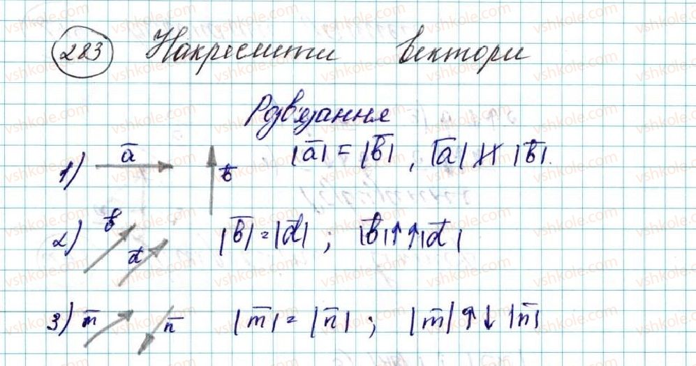 фото задание 283 - § 6. вектор. модуль і напрям вектора. колінеарні вектори. рівність векторів - розділ 2. вектори на площині