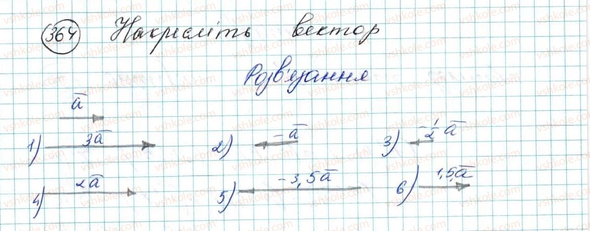 фото задание 364 - § 9. множення вектора на число - розділ 2. вектори на площині