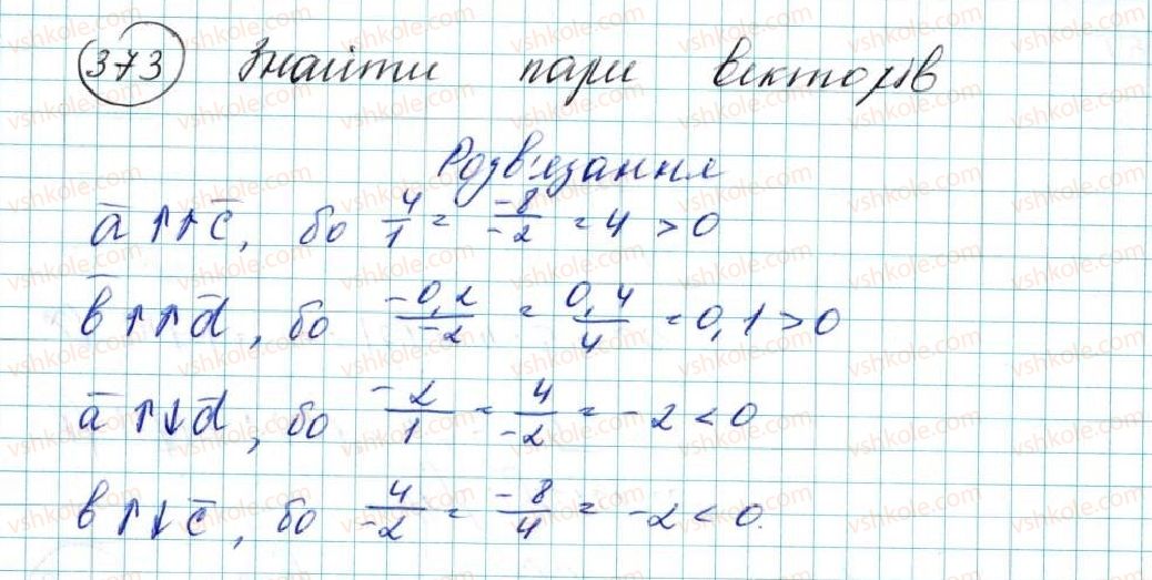 фото задание 373 - § 9. множення вектора на число - розділ 2. вектори на площині