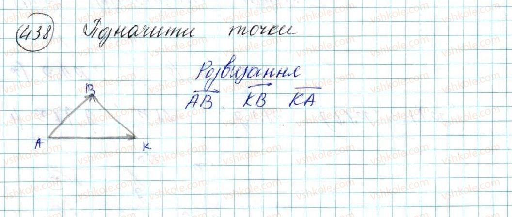 фото задание 438 - вправи для повторення розділу 2 - розділ 2. вектори на площині