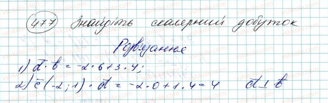 фото задание 477 - вправи для повторення розділу 2 - розділ 2. вектори на площині