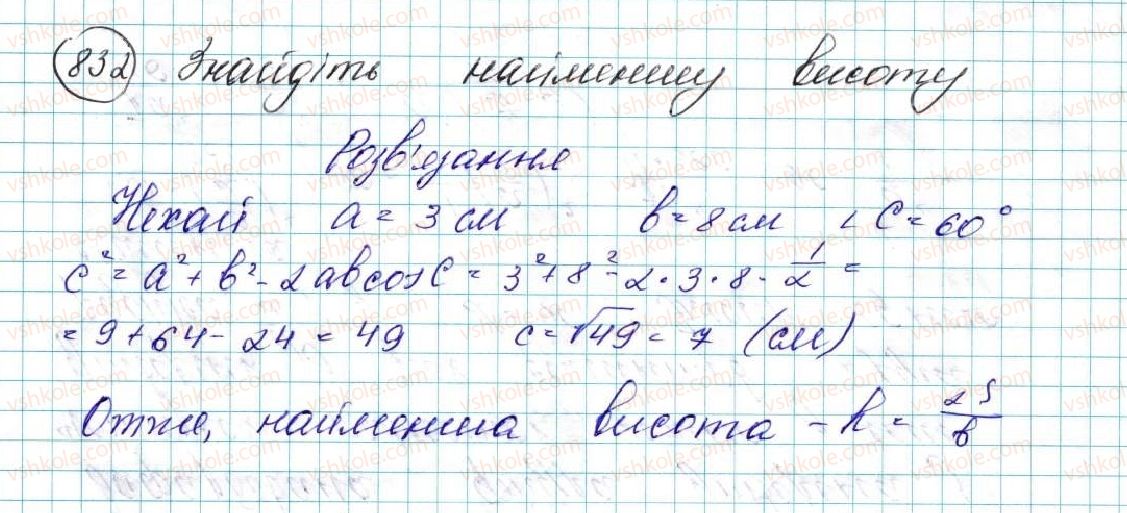 фото задание 832 - § 17. площа круга та його частин - розділ 4. правильні многокутники