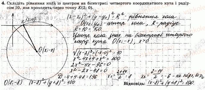 фото задание 4 - варіант 1 - с-2. рівняння кола - самостійні роботи