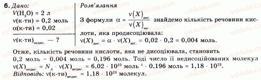фото задание 6 - § 11. ступінь дисоціації. сильні й слабкі електроліти - тема 1. розчини