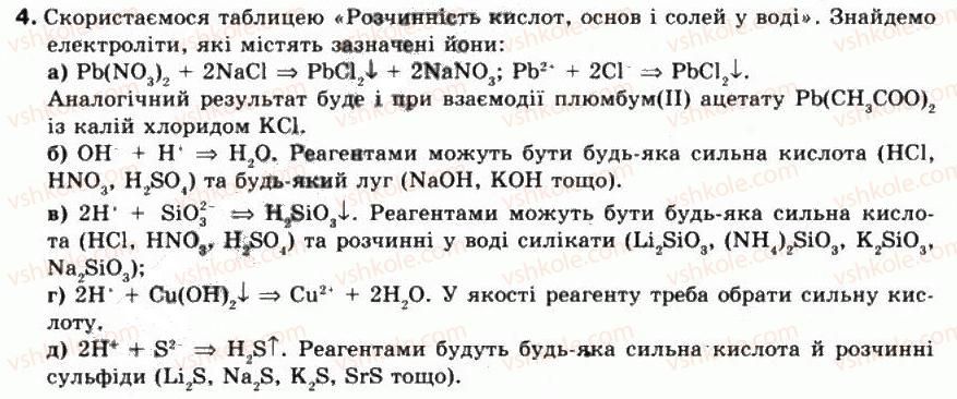 фото задание 4 - § 12. реакції обміну у розчинах електролітів, умови їх перебігу. йонні рівняння - тема 1. розчини