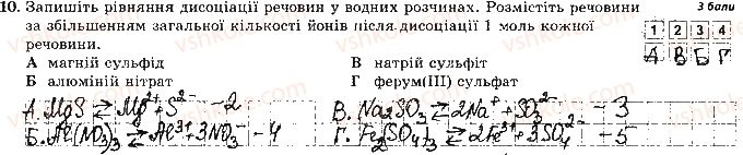 фото задание 10 - варіант 1 - контрольна робота № 1. розчини. електролітична дисоціація - контрольні роботи