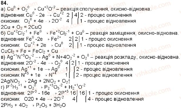 фото задание 84 - § 20. складання рівнянь окисно-відновних - тема 2. хімічні реакції