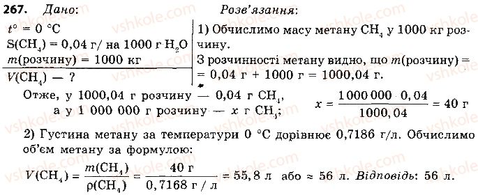 фото задание 267 - § 23. метан — найпростіший вуглеводень - тема 3. початкові поняття про органічні сполуки