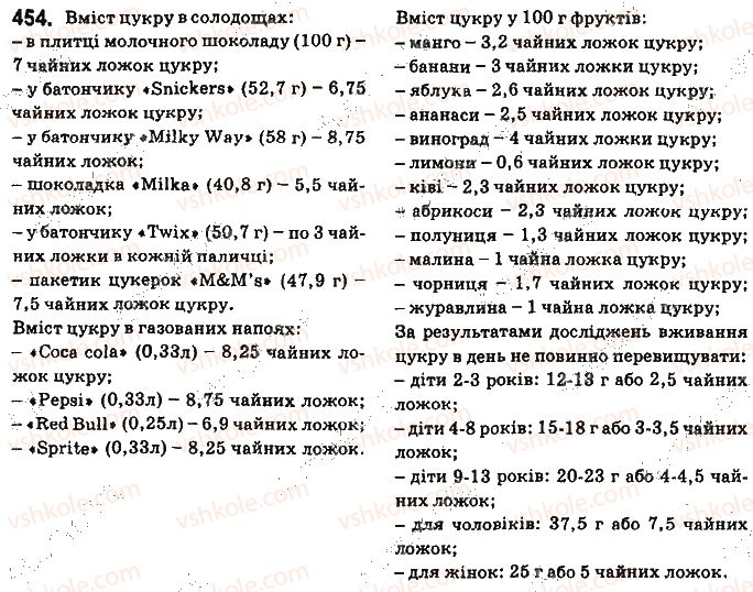 фото задание 454 - § 36. вуглеводи: глюкоза та сахароза - тема 3. початкові поняття про органічні сполуки