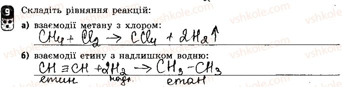 фото задание 9 - варіант 1 - залікова робота 3. органічні сполуки - залікові роботи
