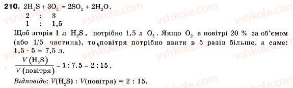 фото задание 210 - § 23. співвідношення об’ємів газів у хімічних реакціях - розділ 3. найважливіші органічні сполуки
